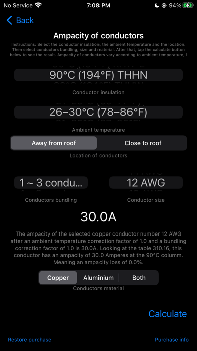 AWG Calculator App iPhone screenshot 4 - Utilities app