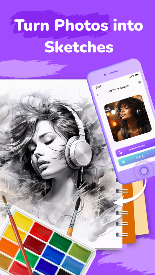 #2. AR Drawing: Paint & Sketch App (iOS) Podle: CEM SOFTWARE LTD