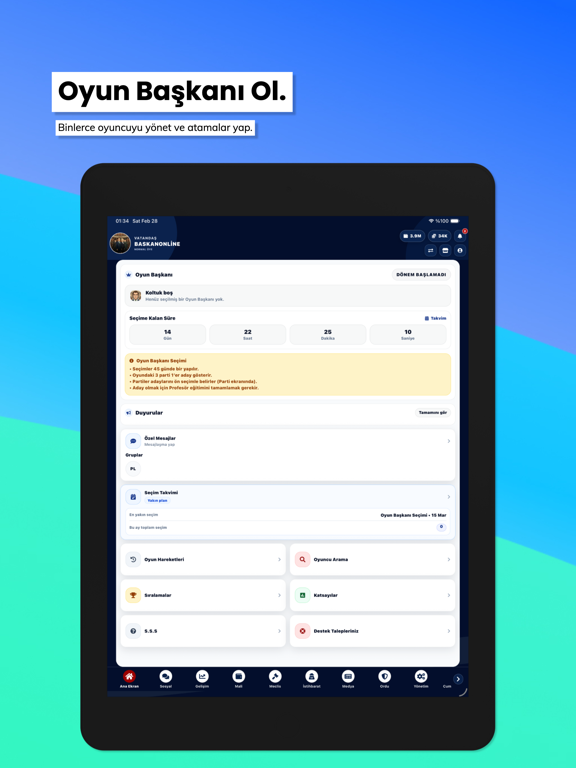 Screenshot #5 pour BaşkanOnline: GO