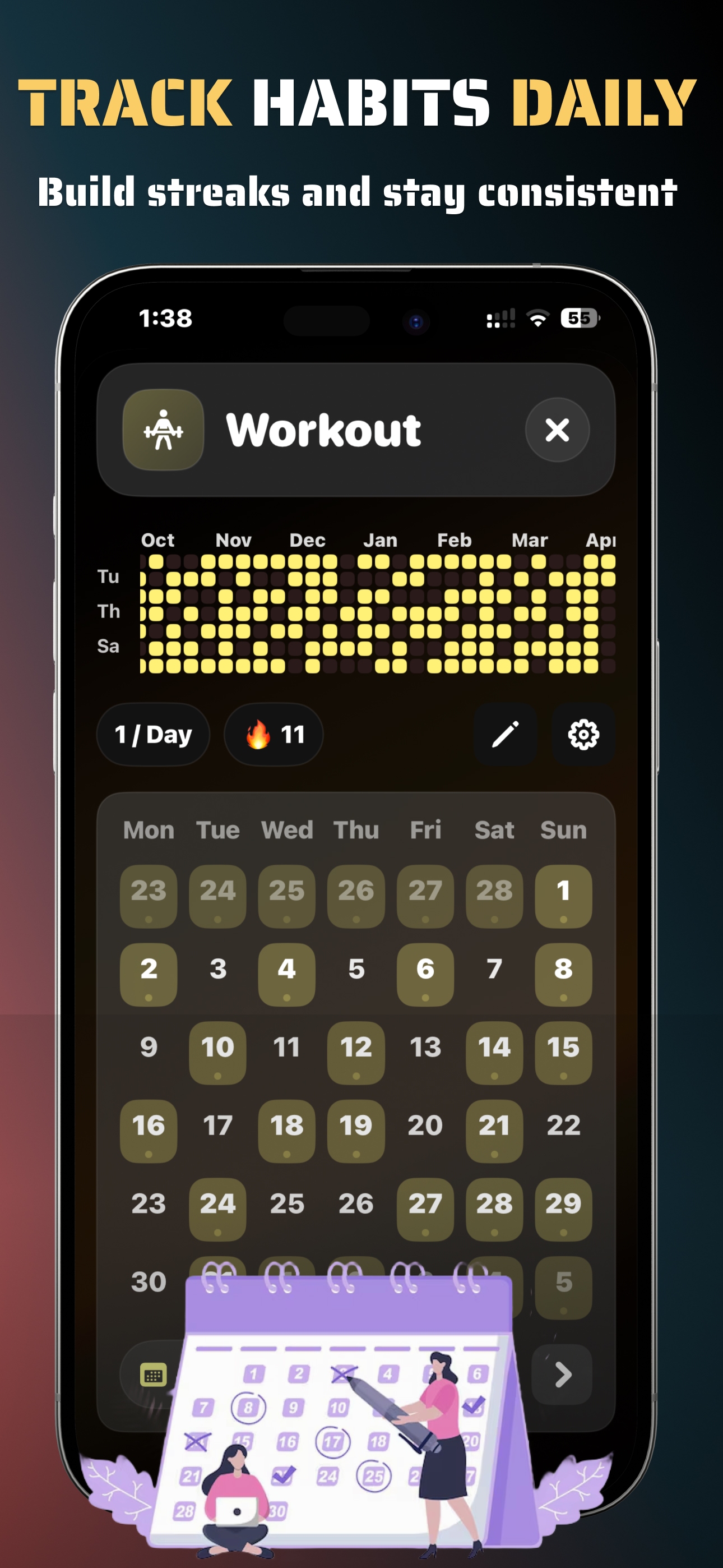 Habit Tracker : HabitKit screenshot 4