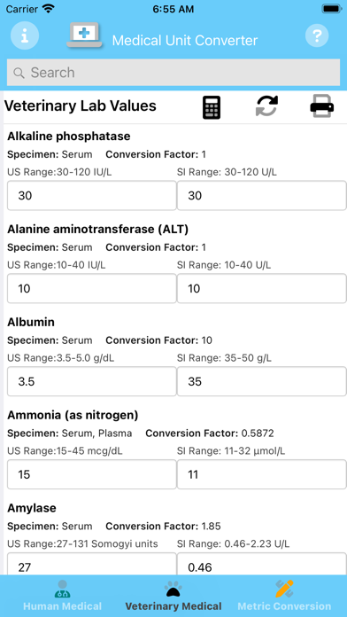 Medical Unit Converter Screenshot