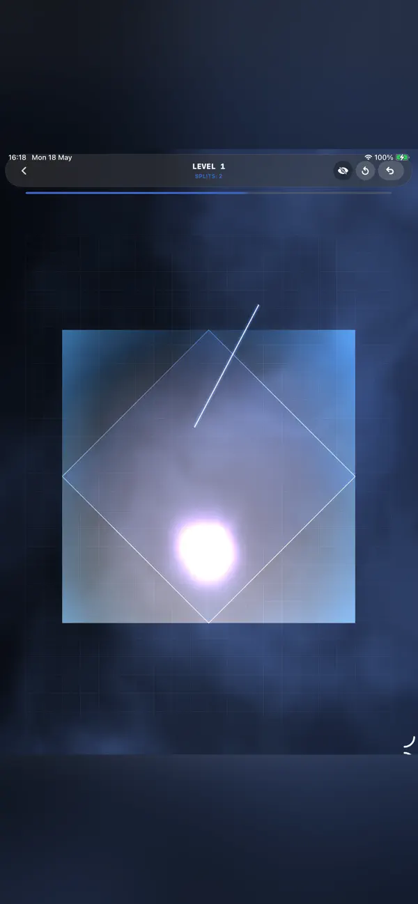 Slice It: Cut Puzzle Logic iPhone and iPad interface for Carve geometry. Chase the flawless cut, from the official App Store gallery