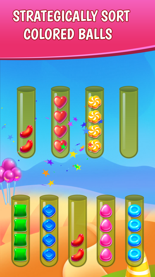 #2. Mega Sort! Ball & Color Puzzle (iOS) By: Stefan Ciprian Ciobotaru