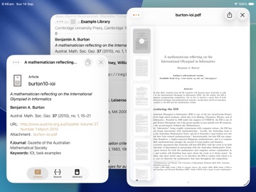 References iPad screenshot
