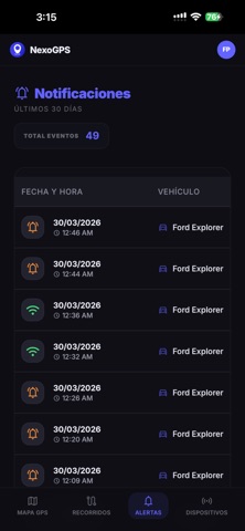 NEXO GPS screenshot