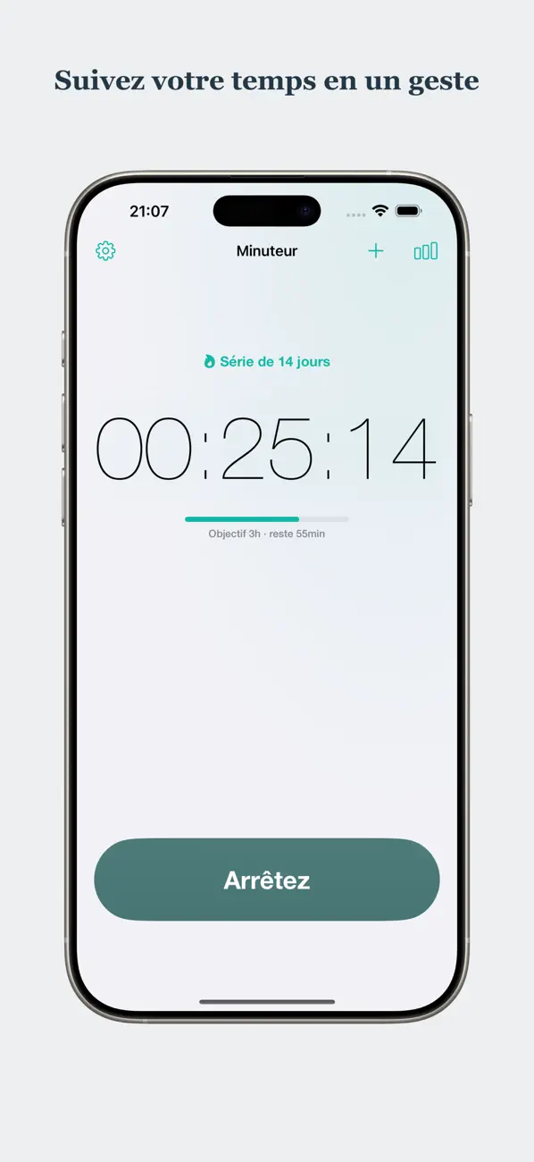 Screenshot #1 pour Time Manage : Chronomètre