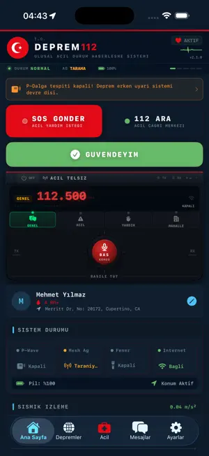 Deprem112 screenshot 1