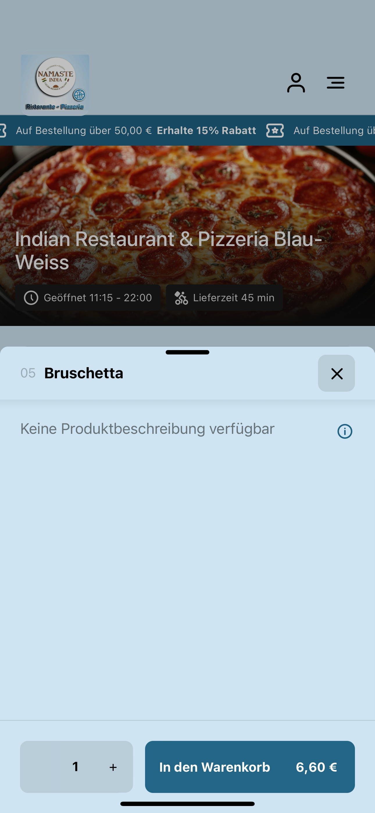 Indian Restaurant & Pizzeria screenshot 4