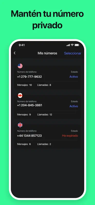 2Number - Llamadas y mensajes screenshot 4 of 6