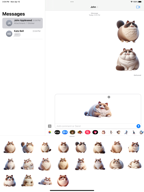 Screenshot #6 pour Fat Ragdoll Cat Stickers