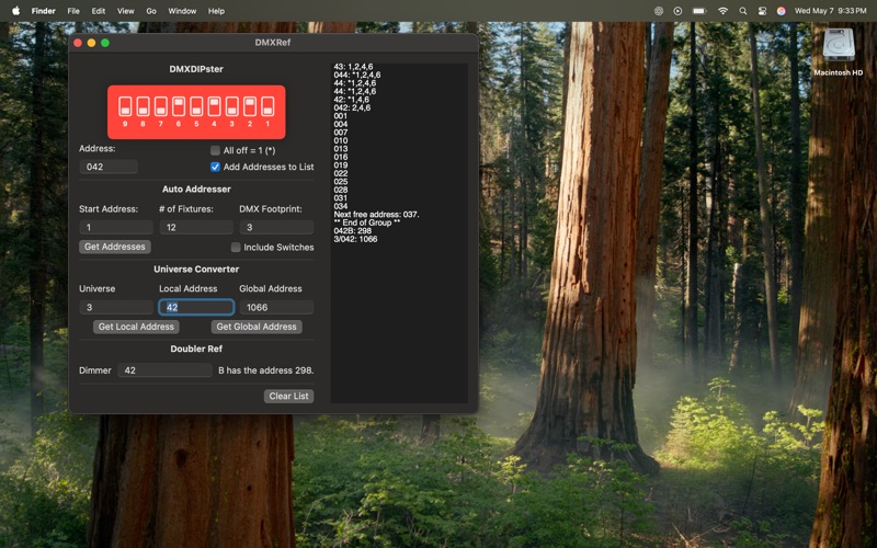 DMXRef screenshot