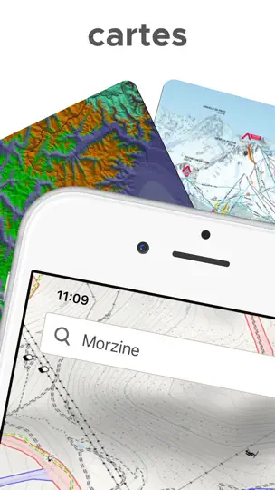 Capture d'écran de Snow-Forecast.com sur iPhone 8