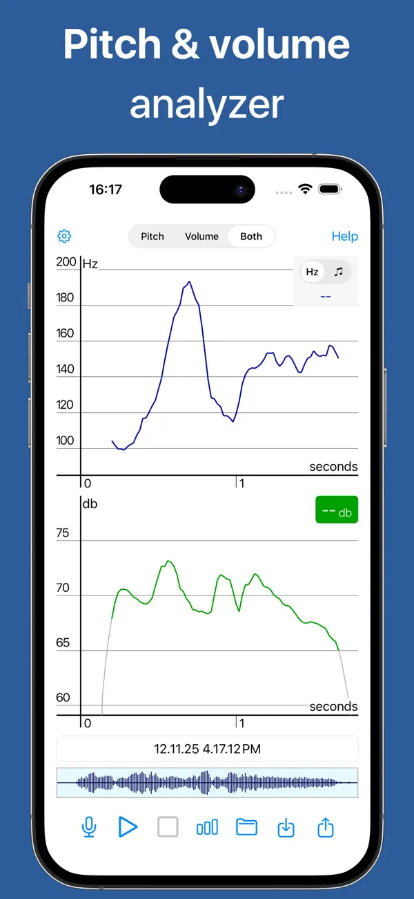 Voice Analyst: Pitch & Volume macOS app screenshot showing feature 2