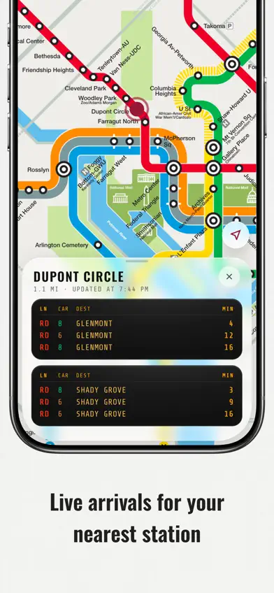 DC Metro ETA screenshot 1