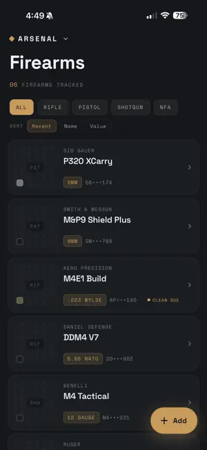 Arsenal - Firearm Tracker screenshot 3