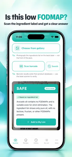 FODMAP Scanner: IBS Diet screenshot 1