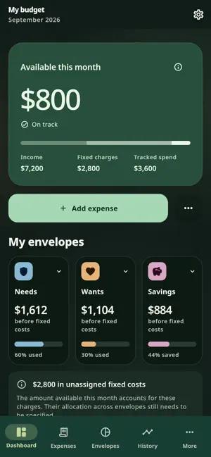 Arcio Budget screenshot 2