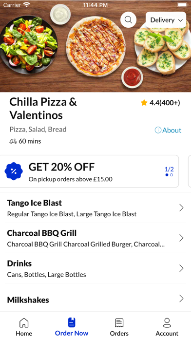 Chilla Pizza & Valentinos Screenshot