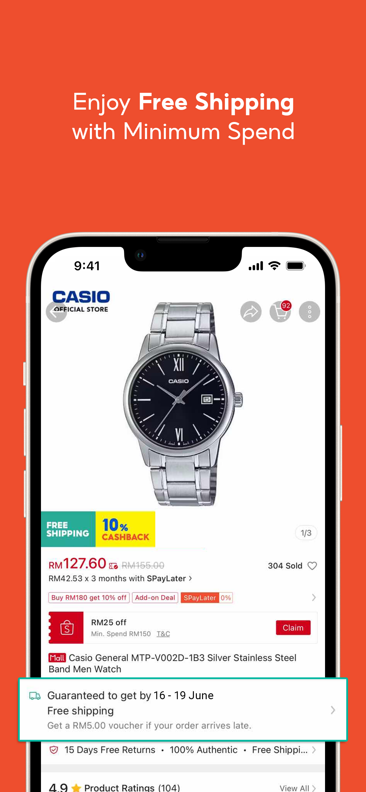 Shopee MY: No Shipping Fee
