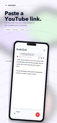 AudioQuill Transcriber screenshot