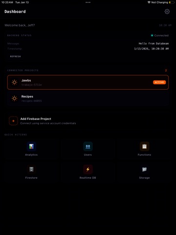 Databeam iPad screenshot 2