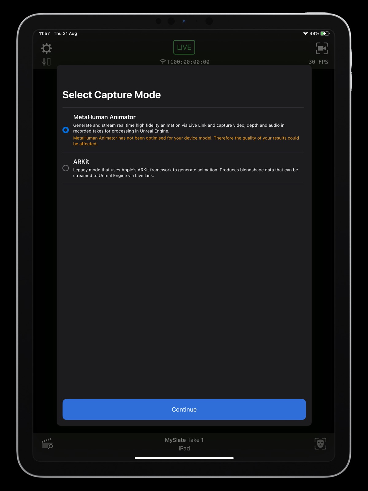 Live Link Face ipad screenshot 3