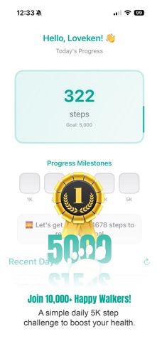 5000 STEPS – Daily Challenge Screenshot 1 of 9