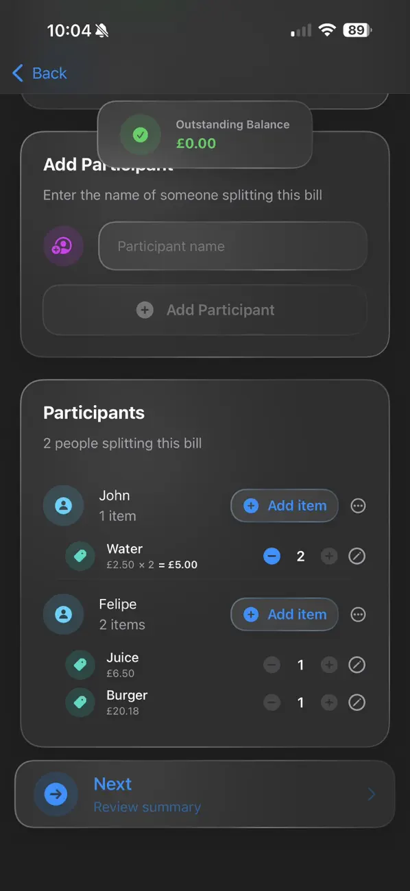 #4. Easy Bill Split (iOS) بواسطة: Felipe Goncalves