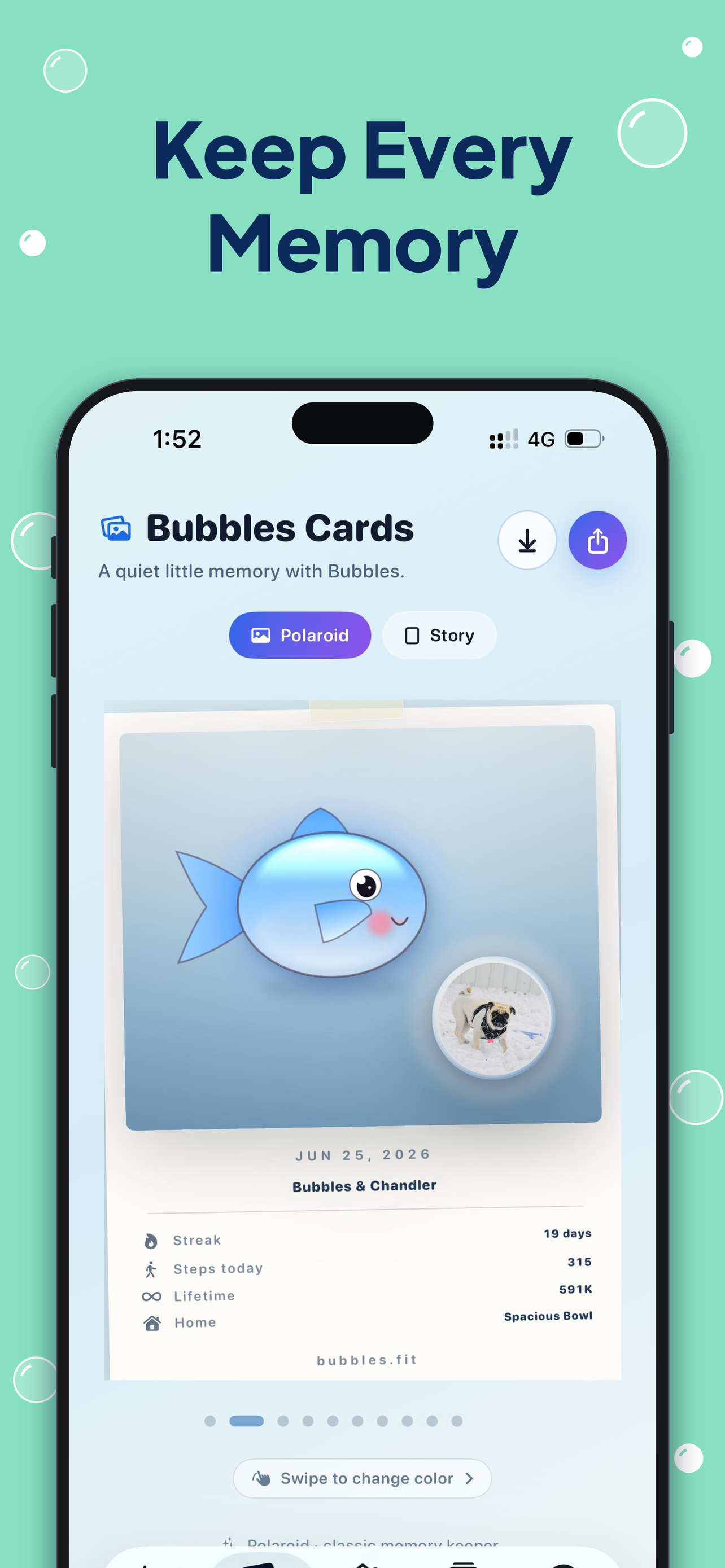 Bubbles: Step Tracker Pet Fish screenshot 4