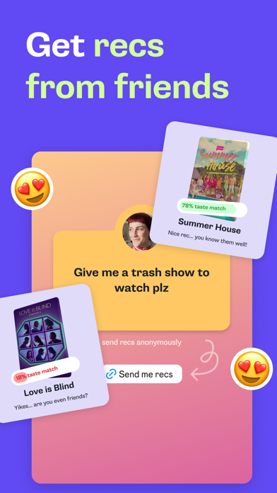 Recs: get recs from friends Screenshot