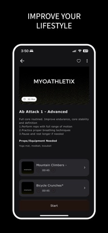 MYOATHLETIX iPhone screenshot