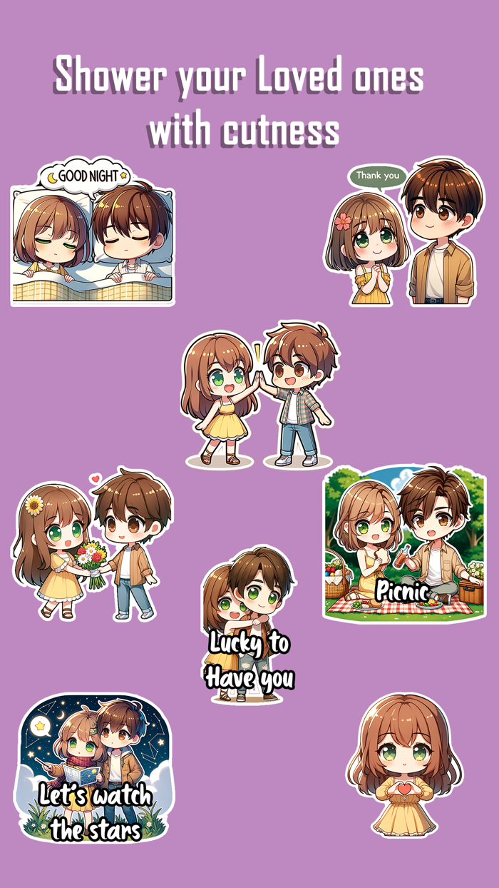 Maria and Adam Couple Stickers