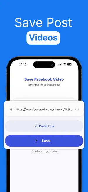 FSaver : Facebook Video Saver iPhone screenshot 1