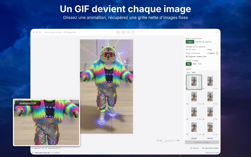 Screenshot #1 pour Gif Separate - Sprite Sheets