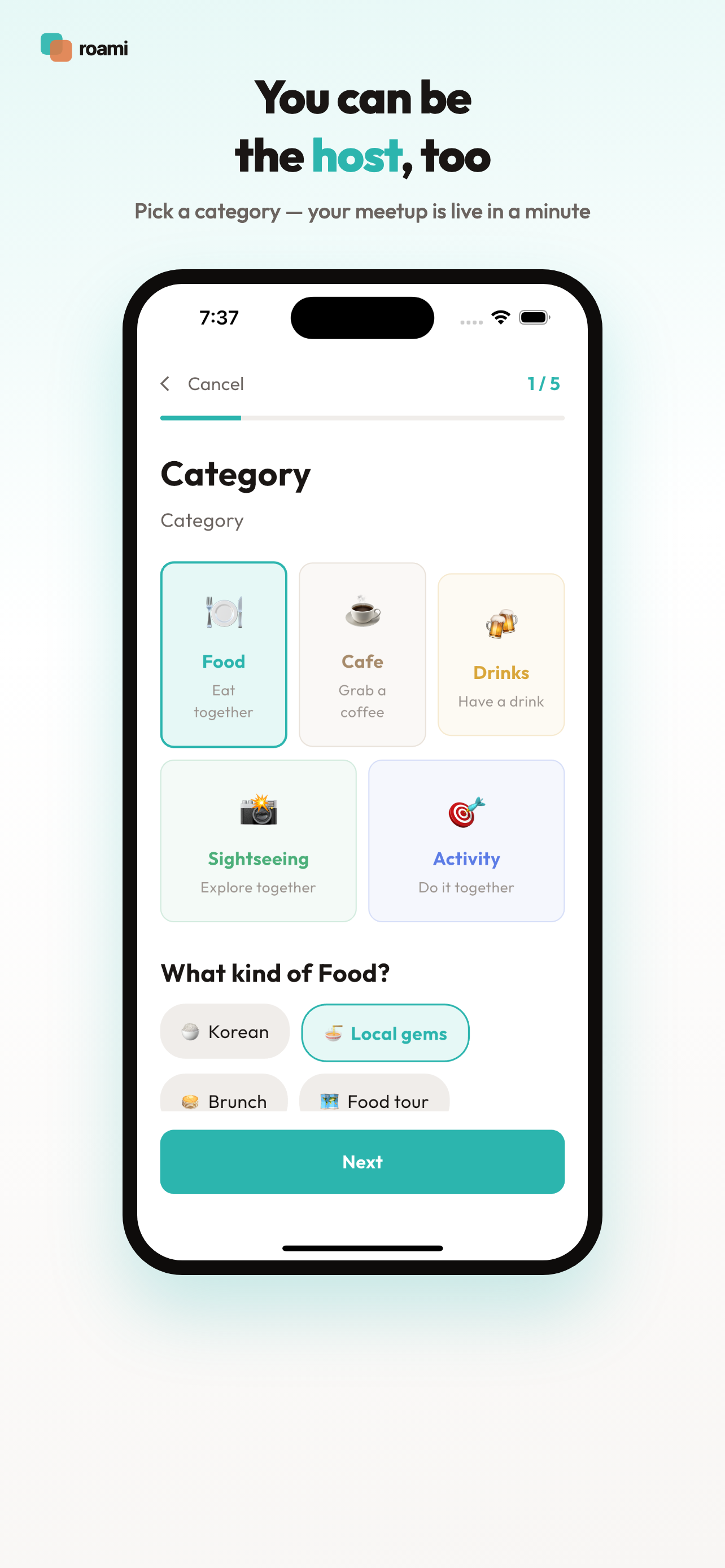 roami: travel meetups