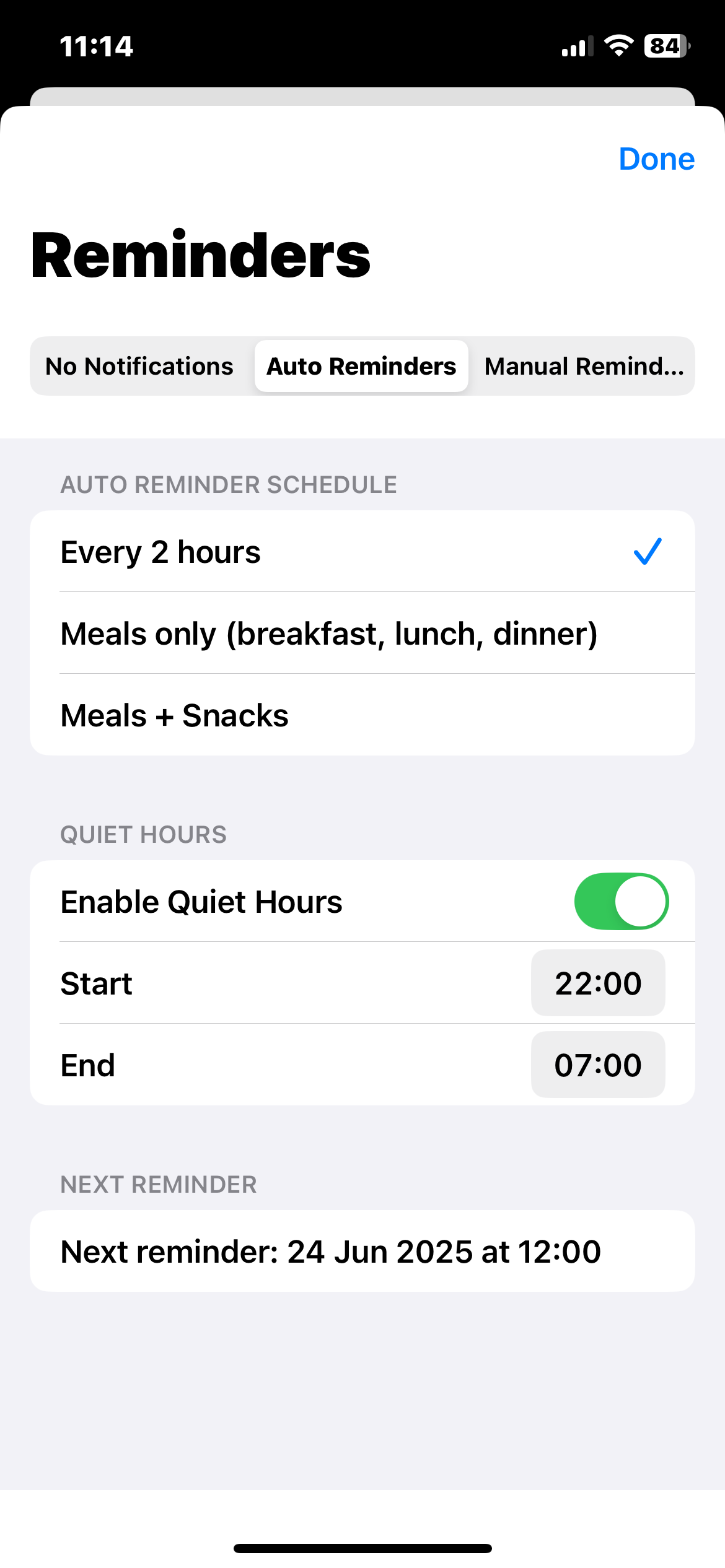 H280: Water Tracker & Reminder