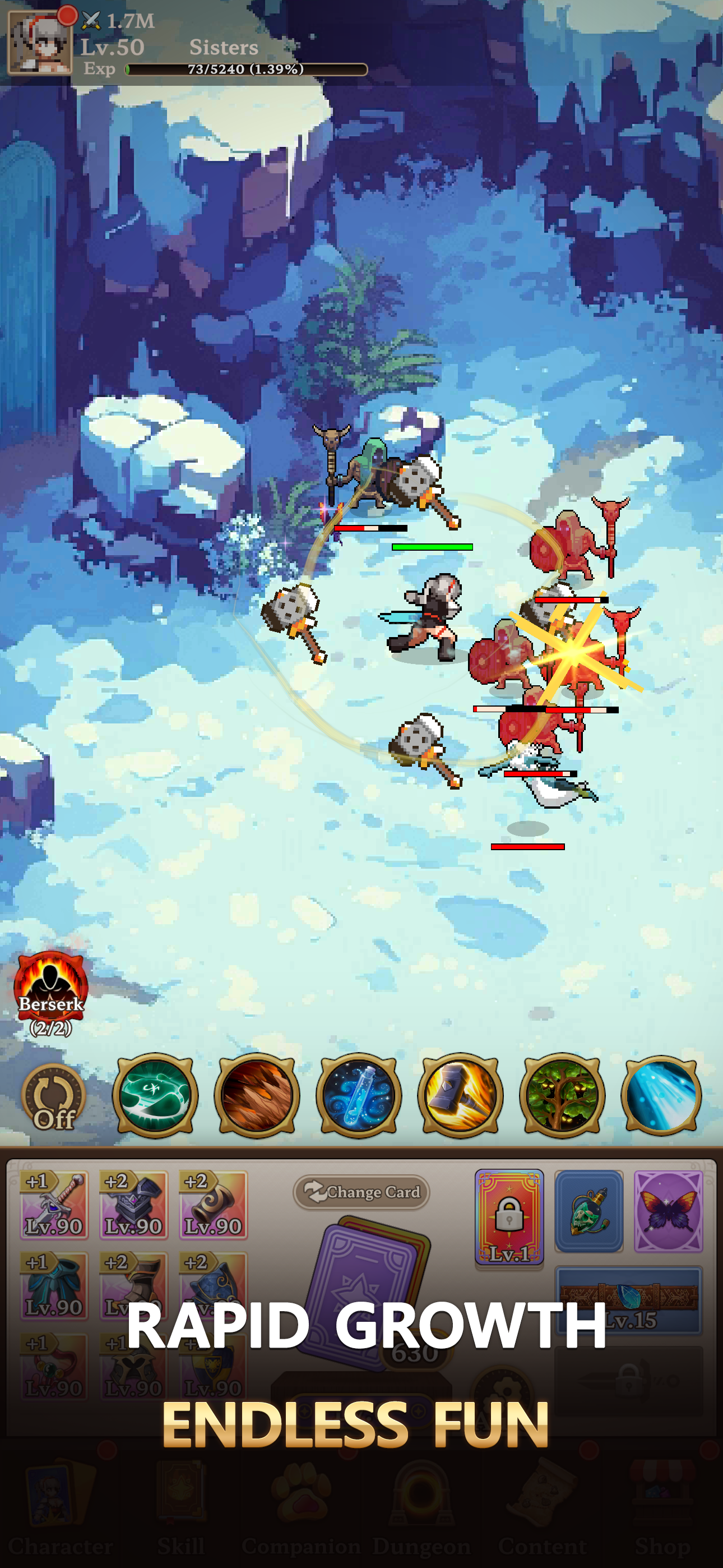 Dungeon Sisters : IDLE RPG screenshot 2