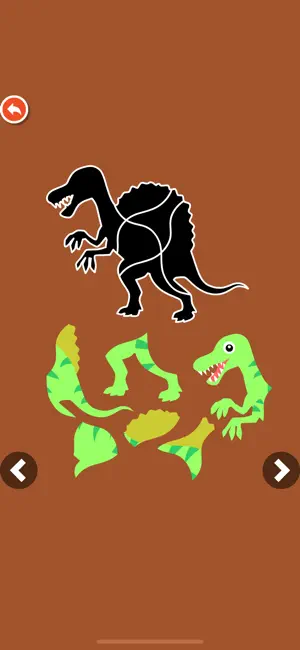 Dinosaur puzzle Doodle Colorin screenshot 2