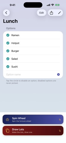 Help Me Decide - Wheel & Lots iPhone screenshot