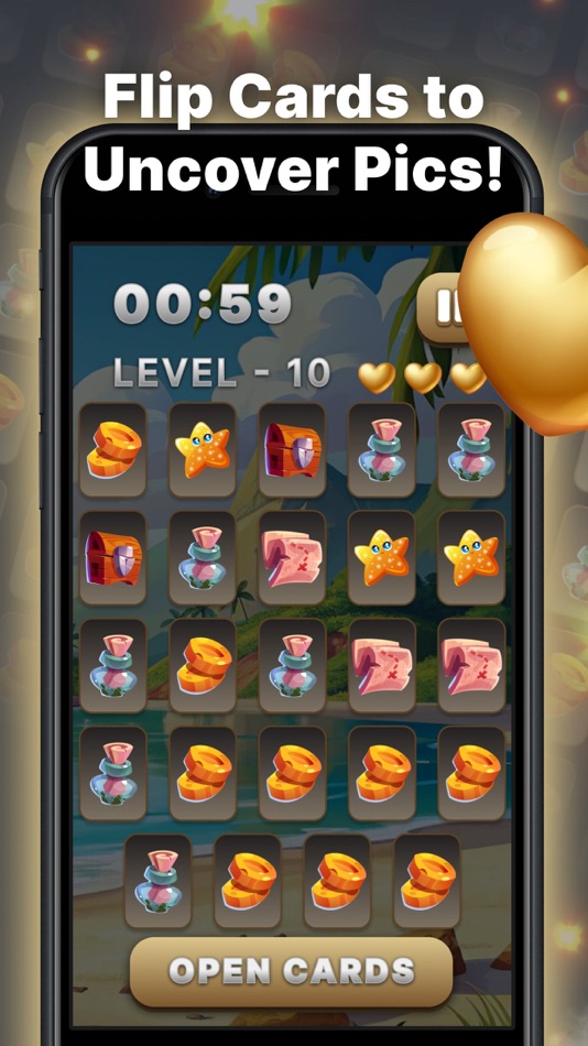 #1. Tortuga Cards - a Memory Game (iOS) 由: P.O.L HEALING L.L.C