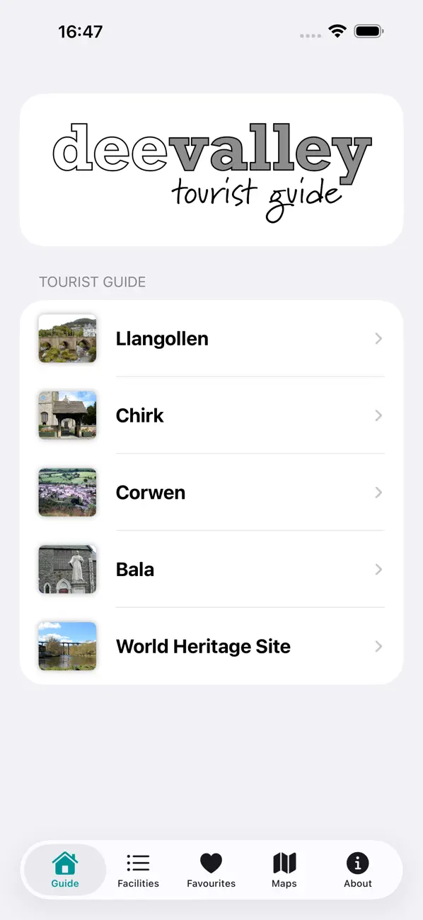 Screenshot #1 pour Dee Valley Tourist Guide