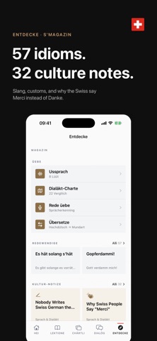 Grüezi - Learn Swiss German iPhone screenshot
