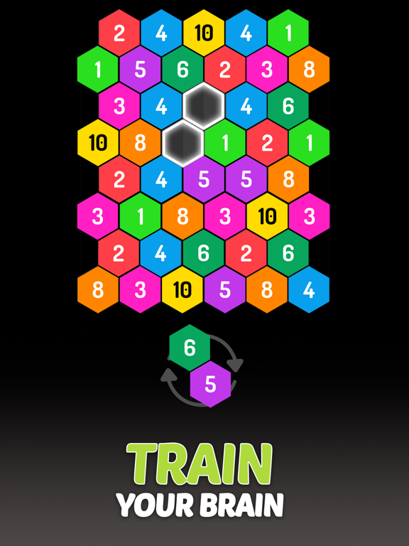 Screenshot #5 pour Merge Hexa: Number Puzzle Game
