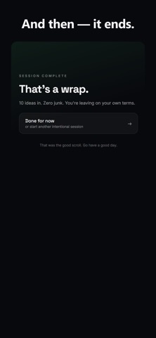 The Good Scroll - Daily Ideas iPhone screenshot