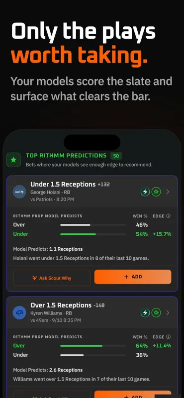 Rithmm: AI Sports Predictions screenshot 2 of 5