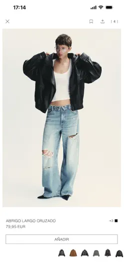 Captura de pantalla de ZARA en iPhone 5