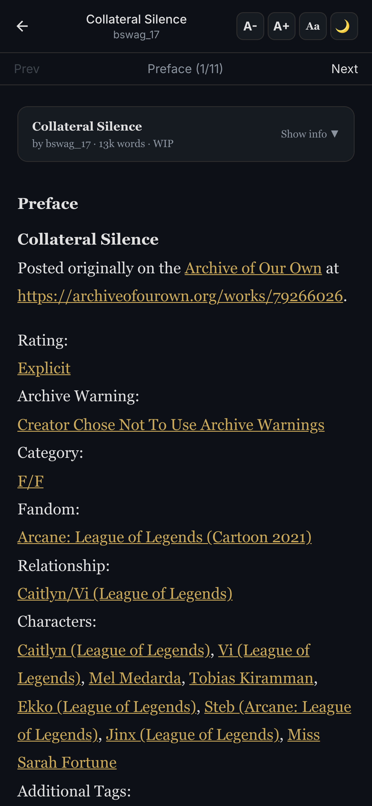 AoVault Fanfiction Reader