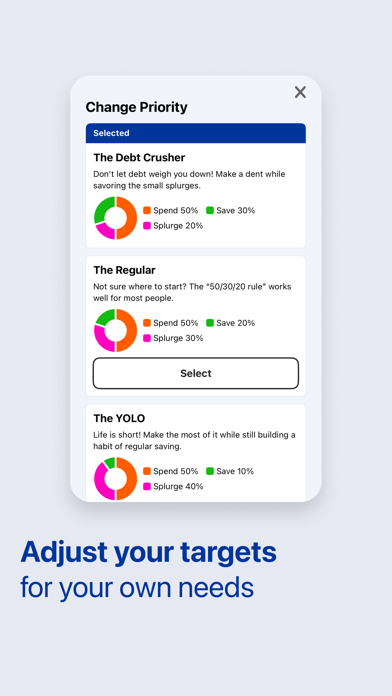 Brightfin: Swipe to Budget Screenshot