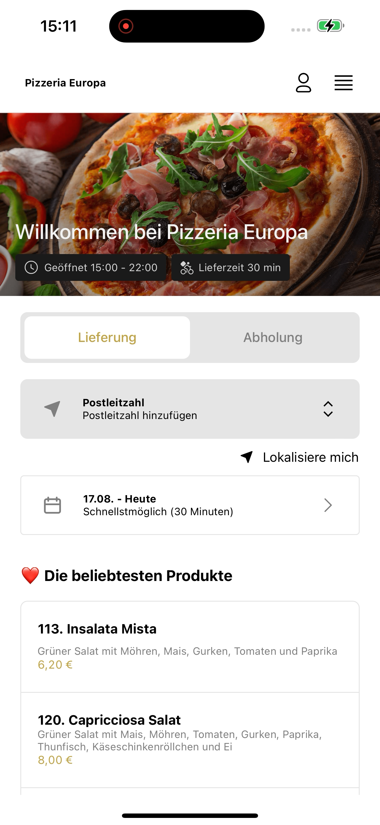 Pizzeria Europa DE screenshot 5