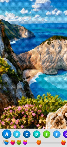 Cross Stitch Coloring Art iPhone screenshot